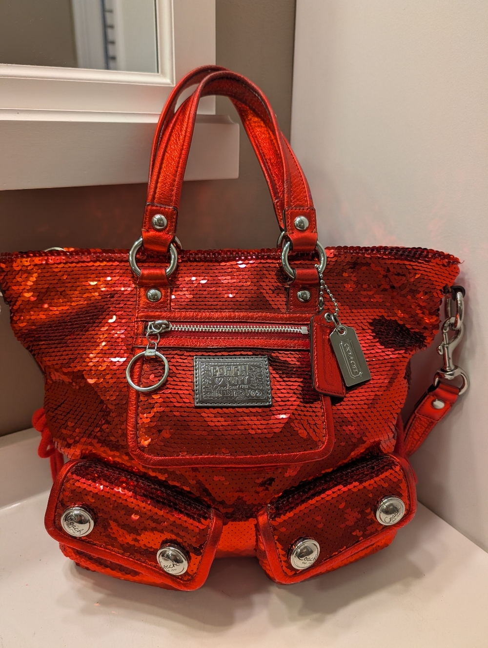 🥰 Vintage Y2K Rare Coach Poppy Spotlight Limited Edition #13821 Crossbody Bag ❤ - Picture 3 of 16